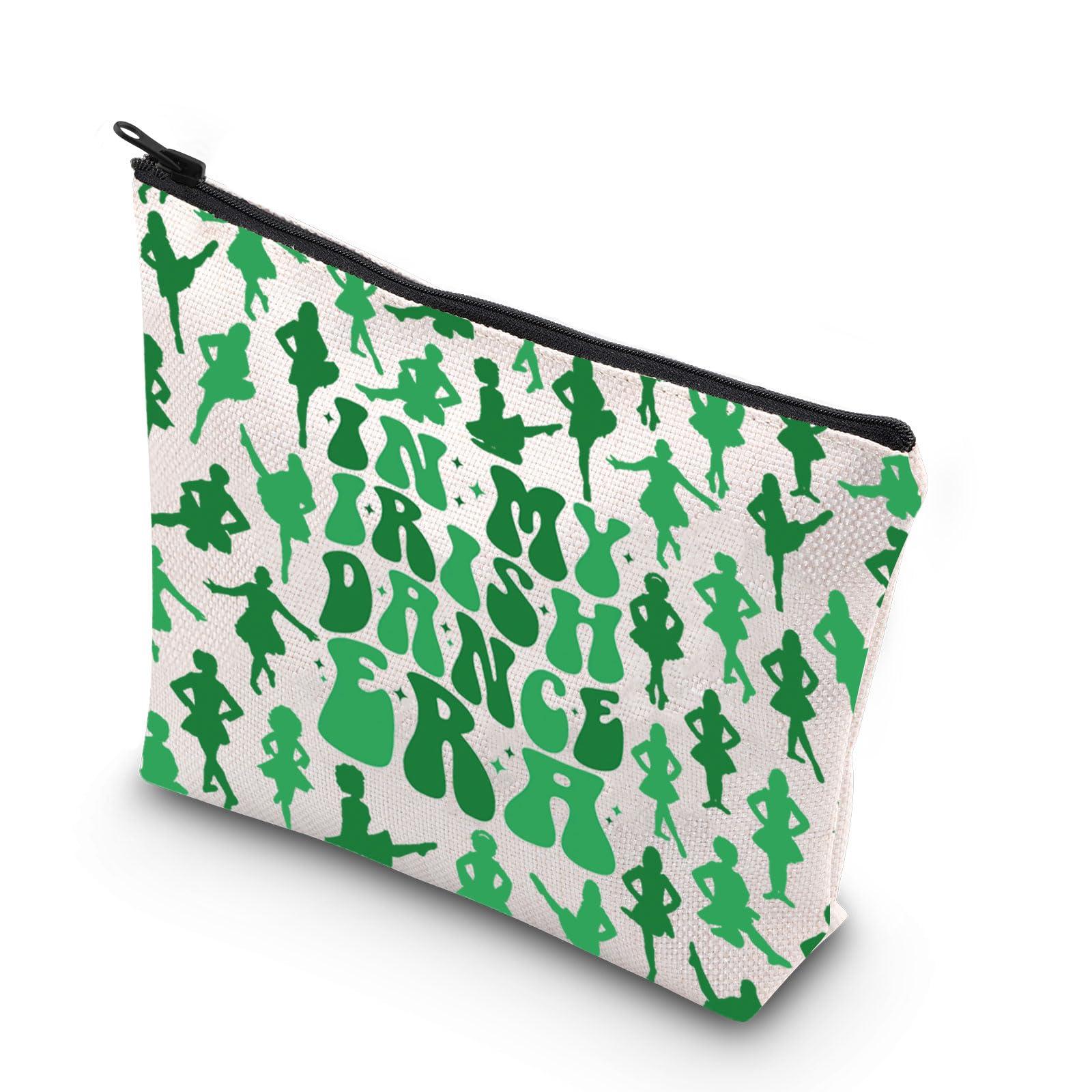 WCGXKO WCGXKO Irish Dancer Gift Irish Dance Lover Teacher Coach Gift Irish Dance Team Inspired Zipper Pouch Makeup Bag (Irish Era)