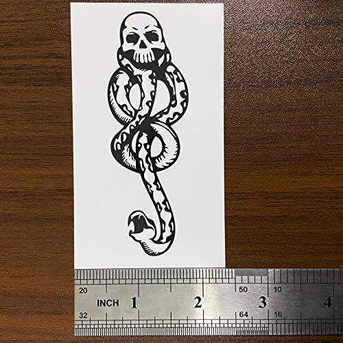 PADOUN 16 Sheets PADOUN Temporary Tattoos Snake Death Eaters Dark Mark Skull Temporary Tattoo for Men Women Kids Costume Accessories and Parties