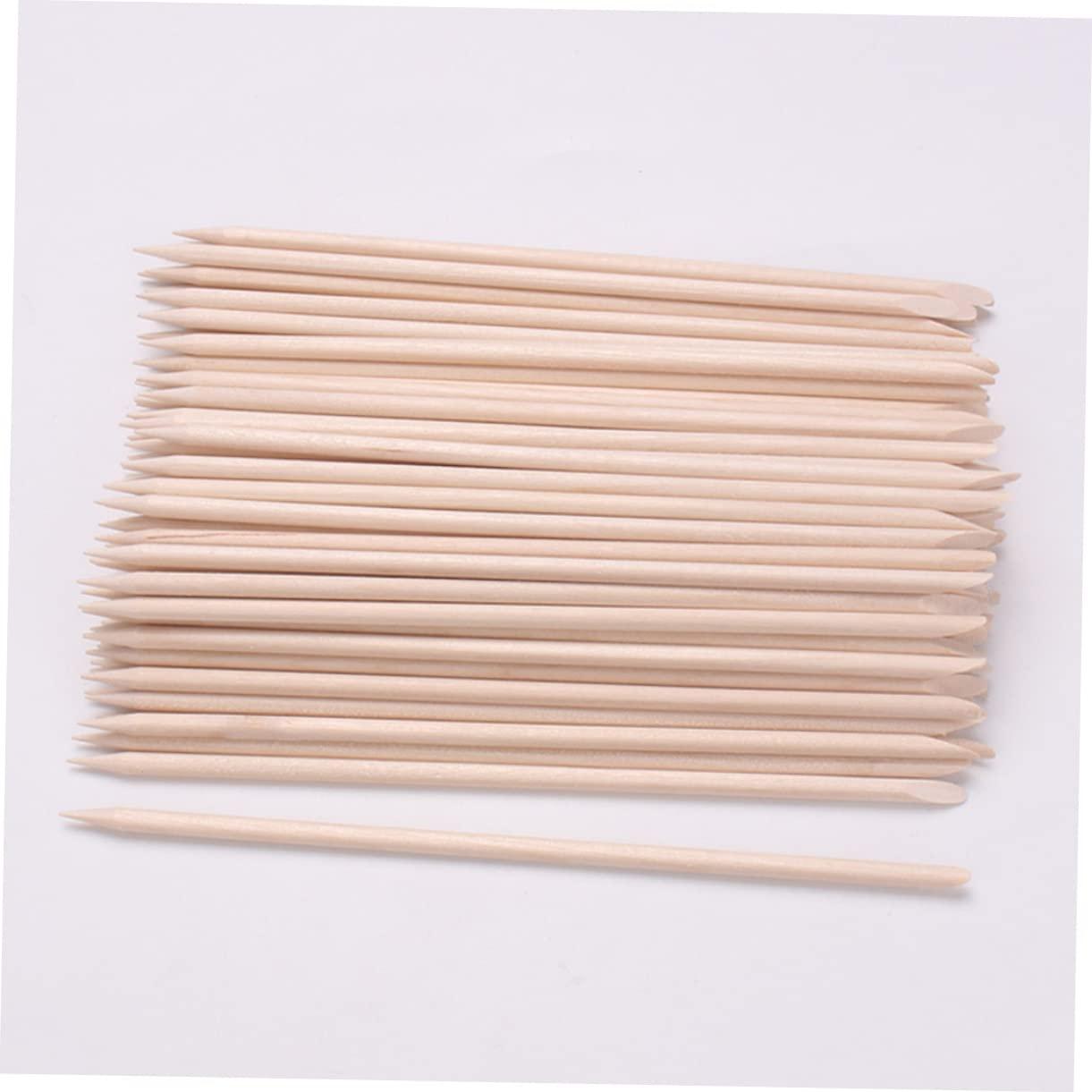 Healeved Healeved Nail Tools for Nail Art Wooden Sticks Cuticle Pusher 200pcs Manicure Pushers Nail Wooden Stick