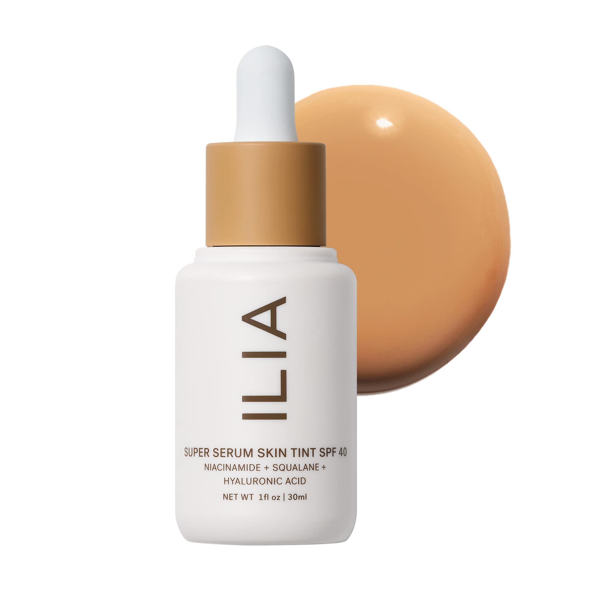ILIA ILIA - Super Serum Skin Tint SPF 40 | Non-Comedogenic, Vegan, Lightweight to Help Against Blue Light, + Pollution while Hydrating, Smoothing, + Refining (Morgat ST11.5, 1 fl oz | 30 ml)
