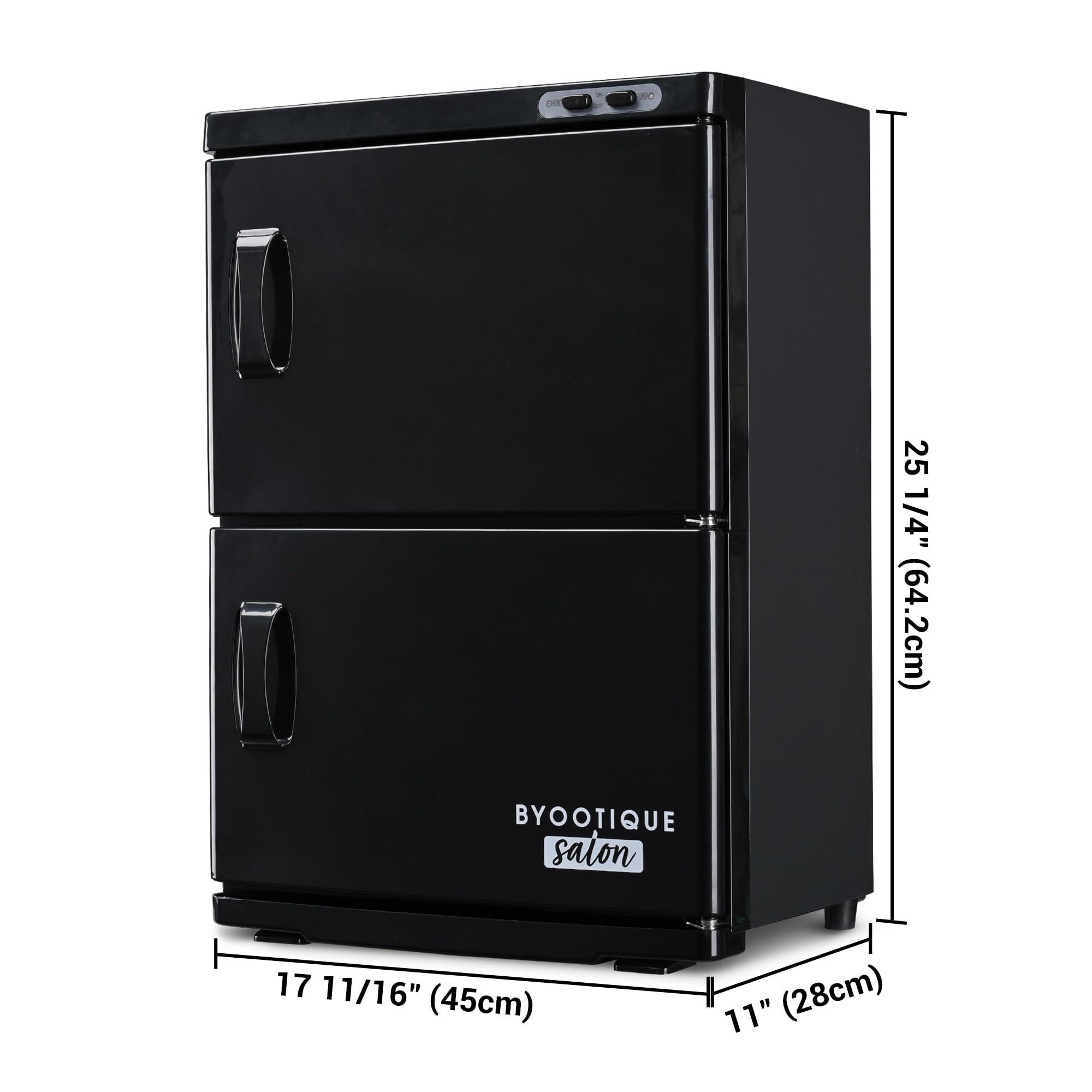 AW BYOOTIQUE Hot Towel Warmer Cabinet, 46L Extra Large Capacity, 2in1 Professional Double Towel Heater Mechine for Facial Spa, Massage, Hair Salon, Barber, Estheticians, Beauty Salon, Black