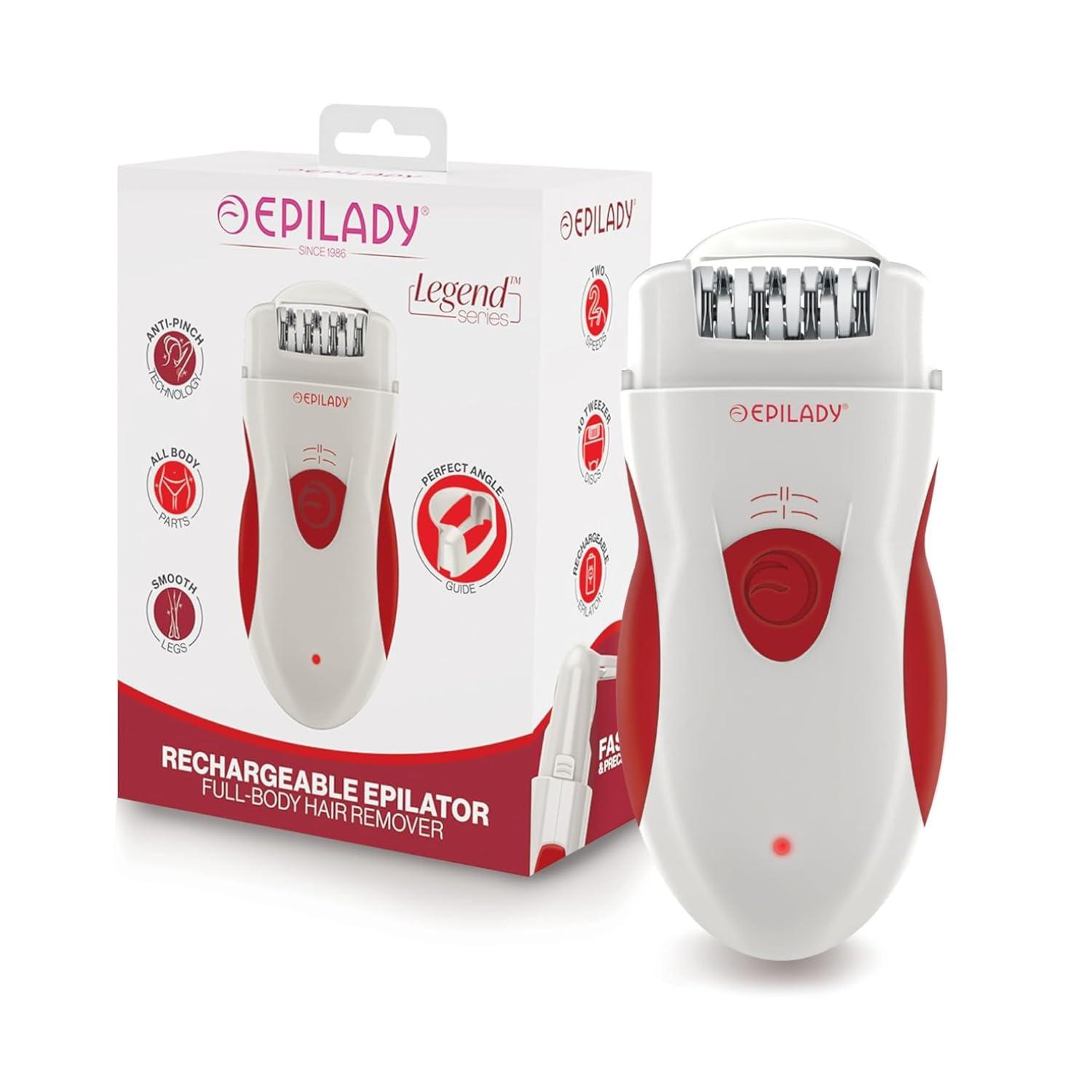 Epilady Epilady Legend 4 | Cordless Epilators Hair Removal for Women, 2 Speed Bikini Trimmer, Electric Shaver for Women, Rechargeable Body Hair Remover