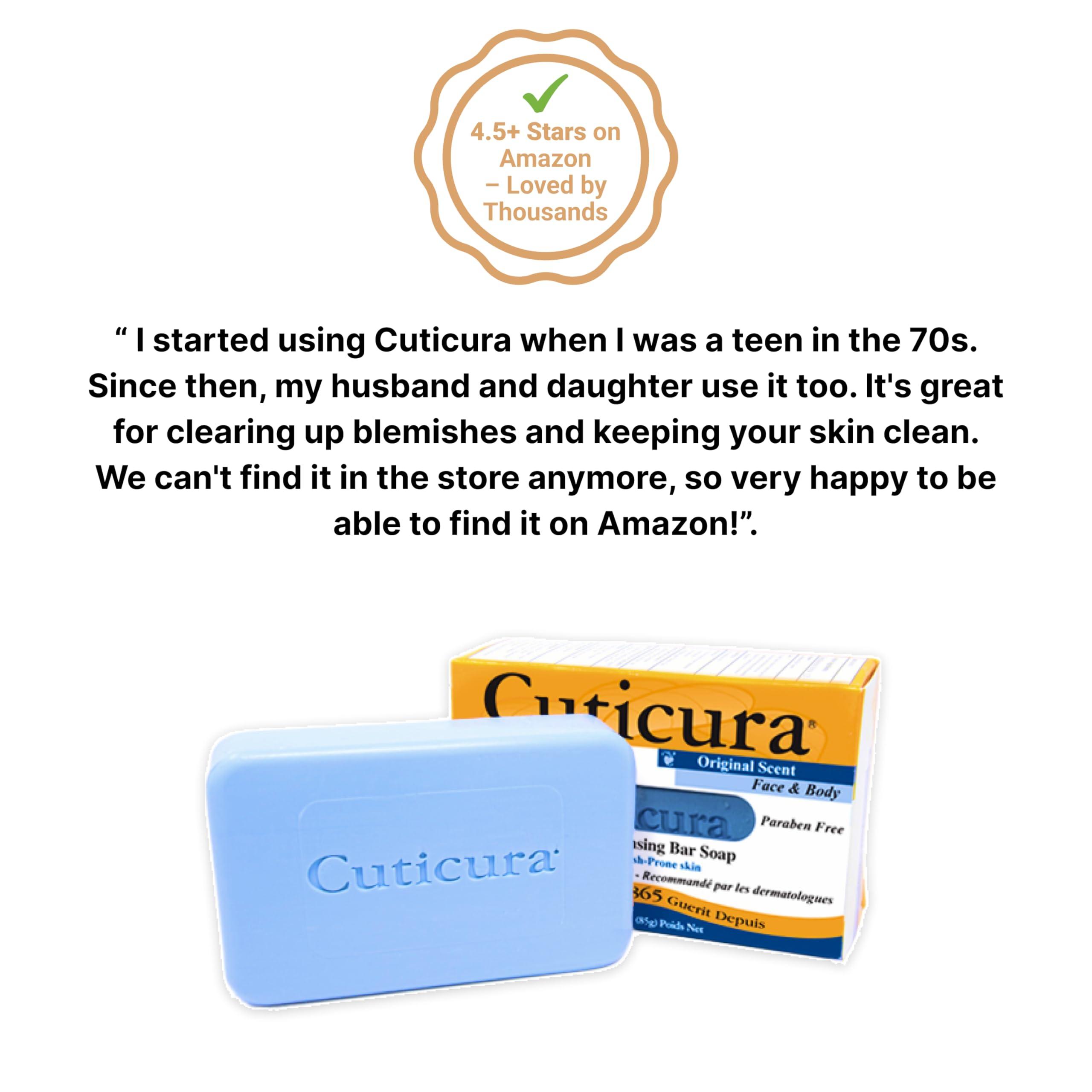 Cuticura Cuticura Deep Cleansing Face and Body Soap, ORIGINAL  Deep Cleansing Bar Soap for Blemish-Prone Skin 3 oz (Pack of 6)