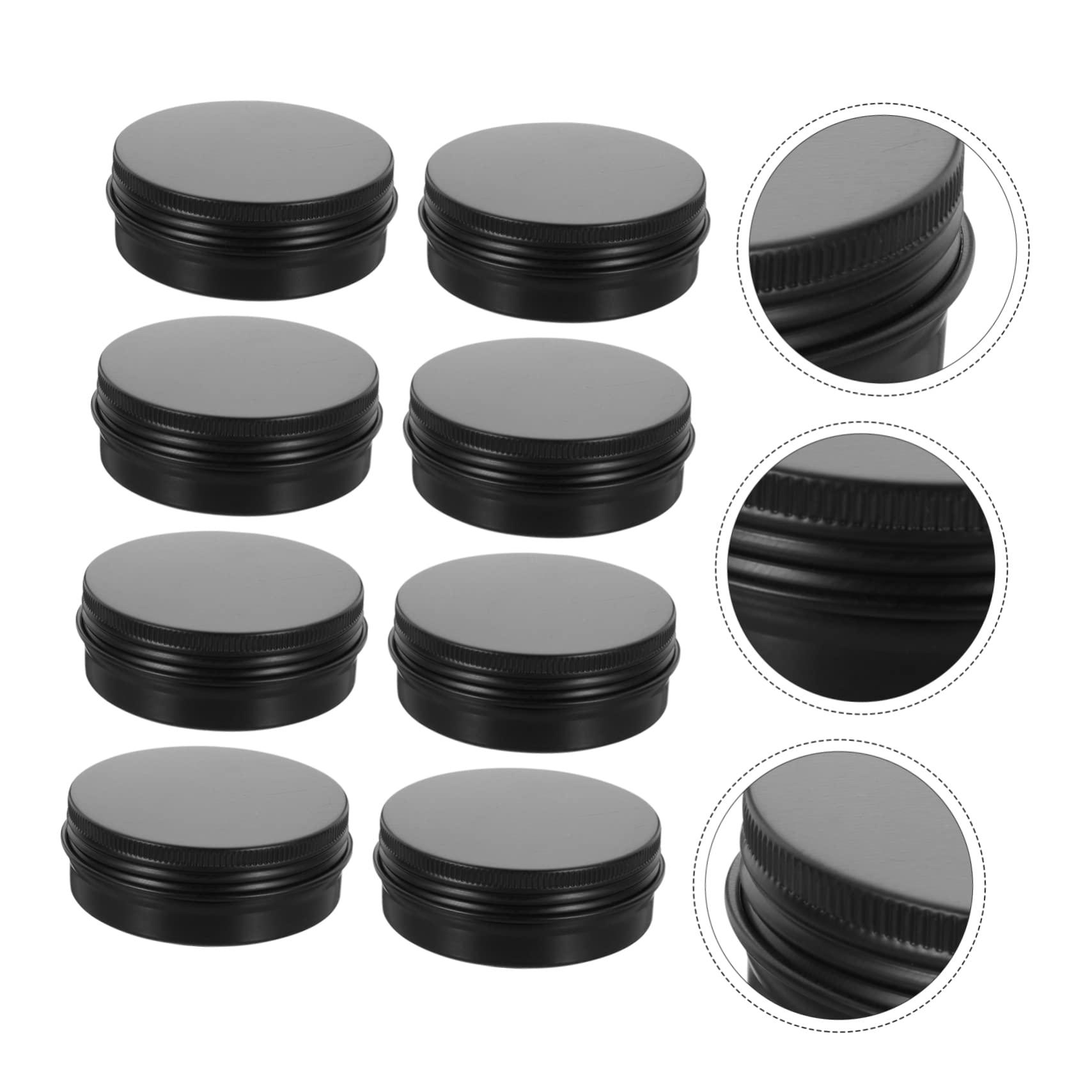 CRILSTYLEO CRILSTYLEO 10pcs Black Aluminum Box Jar Cosmetic Jars Travel Skincare Containers Travel Bottles for Creams Body Butter Containers Cosmetic Containers Refillable Cream Containers Skincare Jars