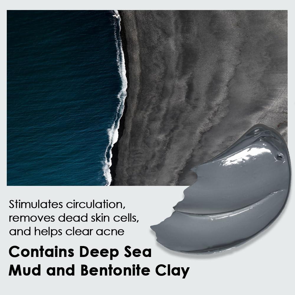 UNIQUE CONCENTRATIONS Dead Sea Mud Mask for Face and Body - Deep Cleansing, Exfoliating, Detoxifying for Acne, Blackheads, Oily Skin, and Pore Clearing - 100% Natural Mineral-Rich Formula for Men and Women - 8.8 oz