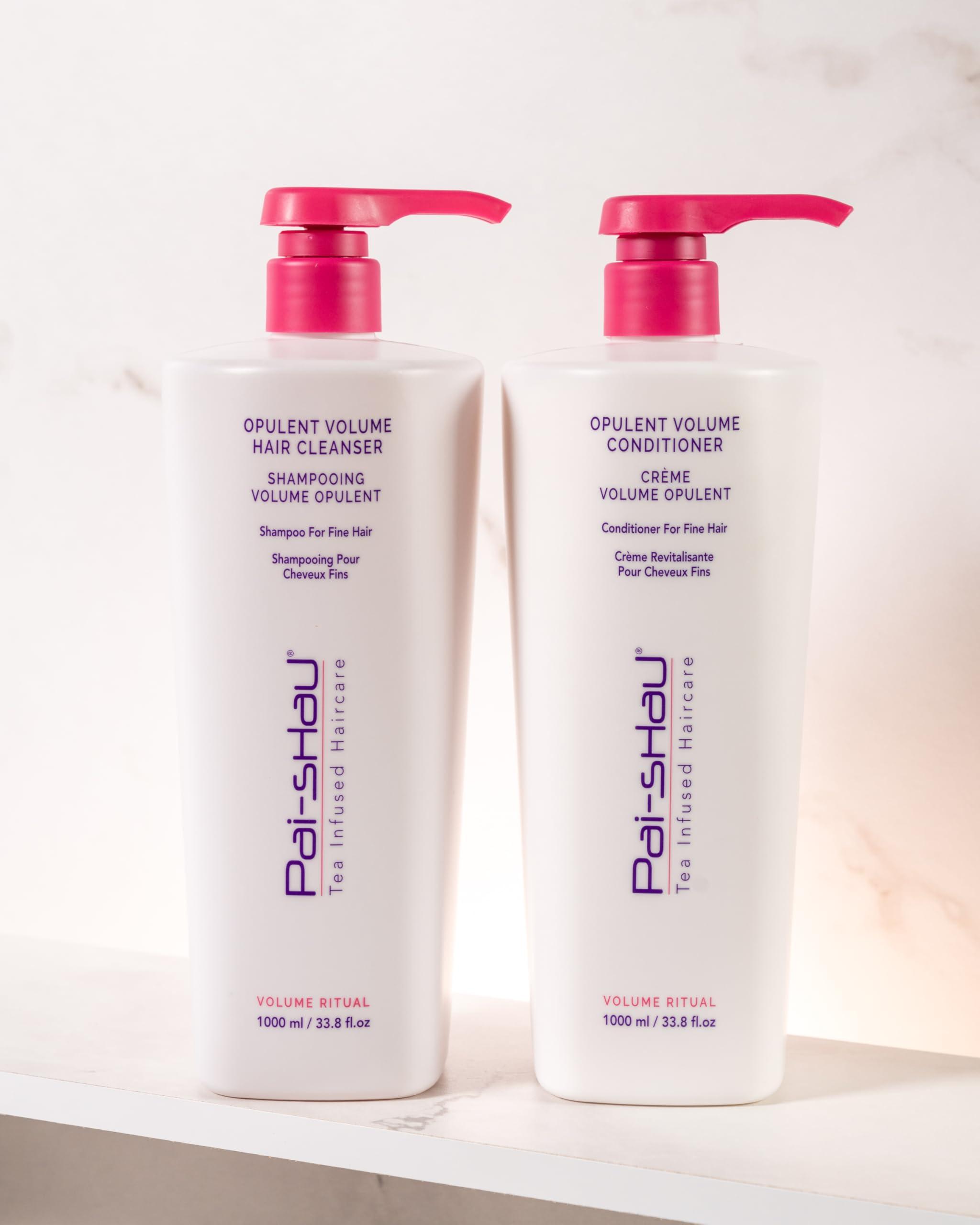Pai-Shau Pai-Shau Opulent Volume Cleanser and Conditioner Duo Set - Volumizing Cleanser and Conditioner for Thin Hair - Provides Improved Volume and Hydration - Shampoo for Women - 33.8 Fl Oz each