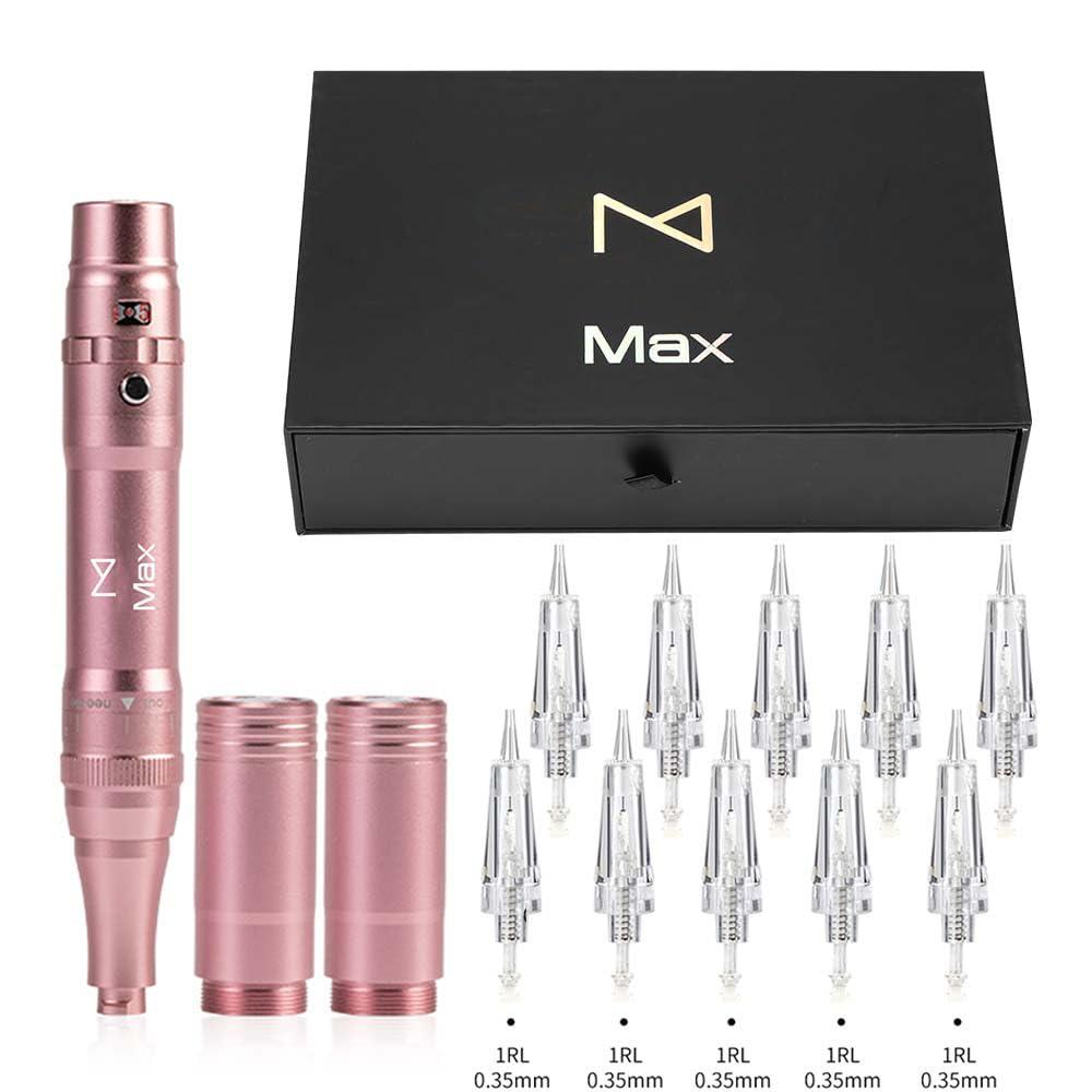 M M Permanent Makeup Machine - Microblading Machine, Eyebrow Tattoo Machine - Microshading, Lip, Ombre Brows Machine - Wireless Machine Kit - Achieve Flawless Results (Pink)