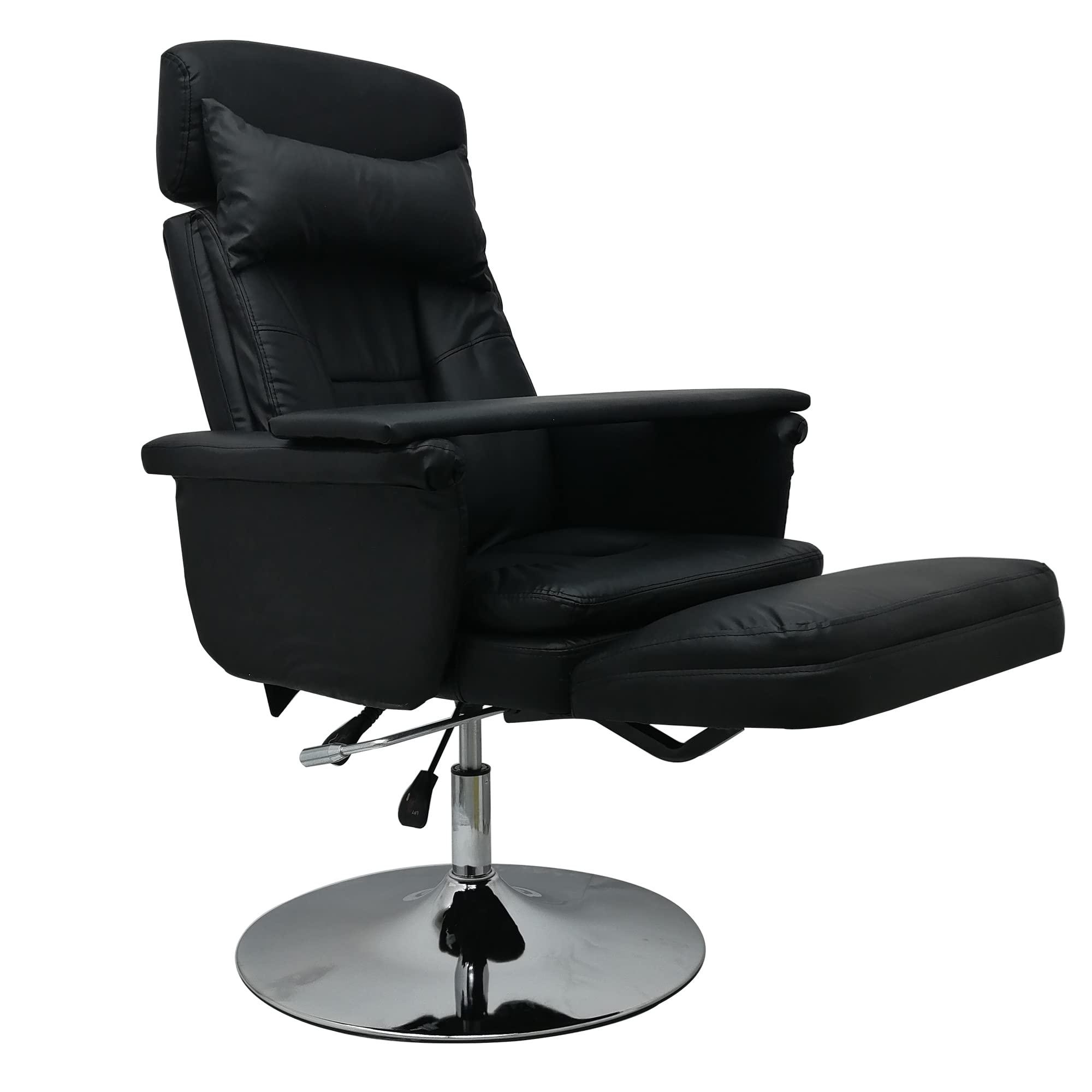 INTSUPERMAI INTSUPERMAI Beauty Salon Chair Deck Chair Massage Table Bed Folding Chair No Locking Function with Air Pressure Adjustable Max Load 440lb for SPA Salon Tattoo Equipment Home Office Chair (Black)