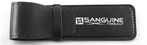 Sanguine Shaving Razor, Cut Throat Razor + Wilkinson Blades + Sanguine Pouch (CoolBlade R1 Black)