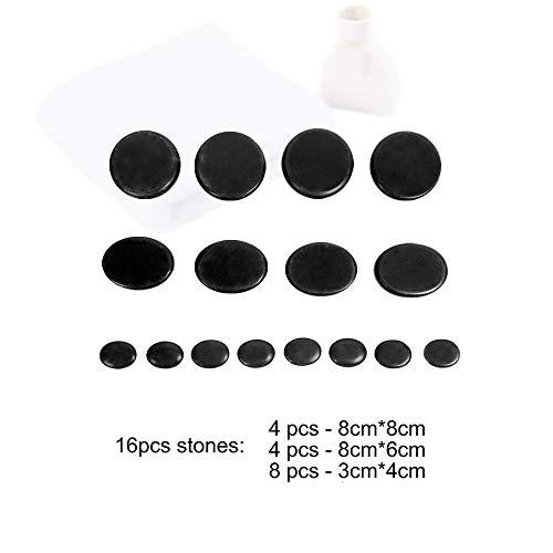 Goodtar Goodtar Portable Hot Stones Warmer Set Spa Salon Massage Digital Electric Heater Kit with 16 Basalt Stones