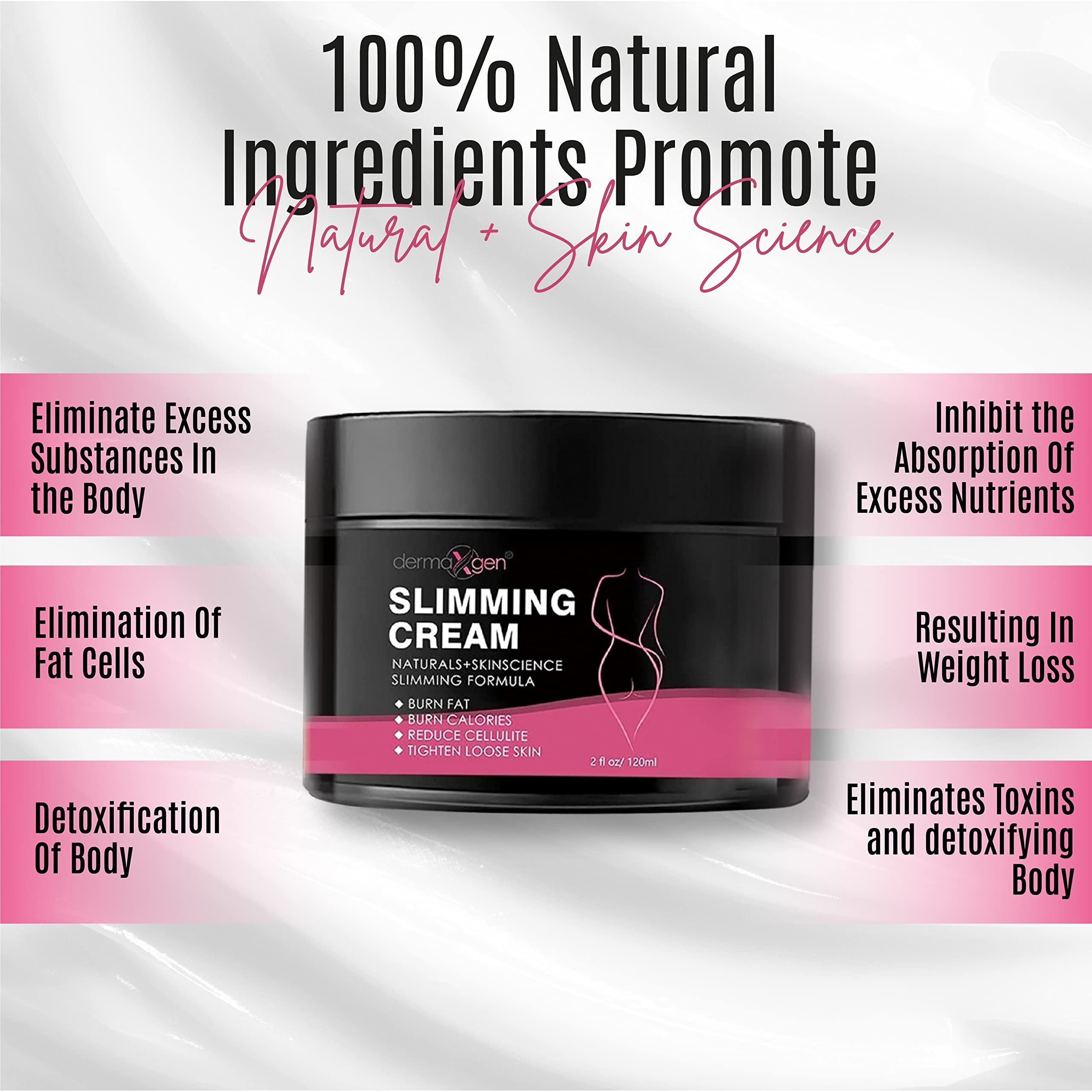 DERMAXGEN Dermaxgen Slimming Cream For Tummy, Abdomen, Belly and Waist Firming Cream - 100% ORGANIC NATURAL Anti Cellulite Cream - Natural Ingredients