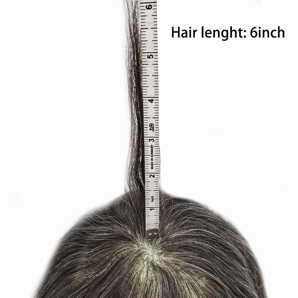 Hair Wonders Hair Wonders Hair System For Men Swiss Lace Men Toupee Hair Piece For Men Lace Front Toupee For Men Real Human Hair Mens Hair Replacement System 7x9-90% light density#240 2# DARKEST BROWN+40% GREY