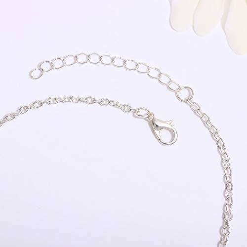 Bomine Bomine Boho Head Chain Forehead Crescent Moon Hair Chain Crystal Gypsy Jewelry Headpieces Hair Acessories for Women and Girls (Silver)