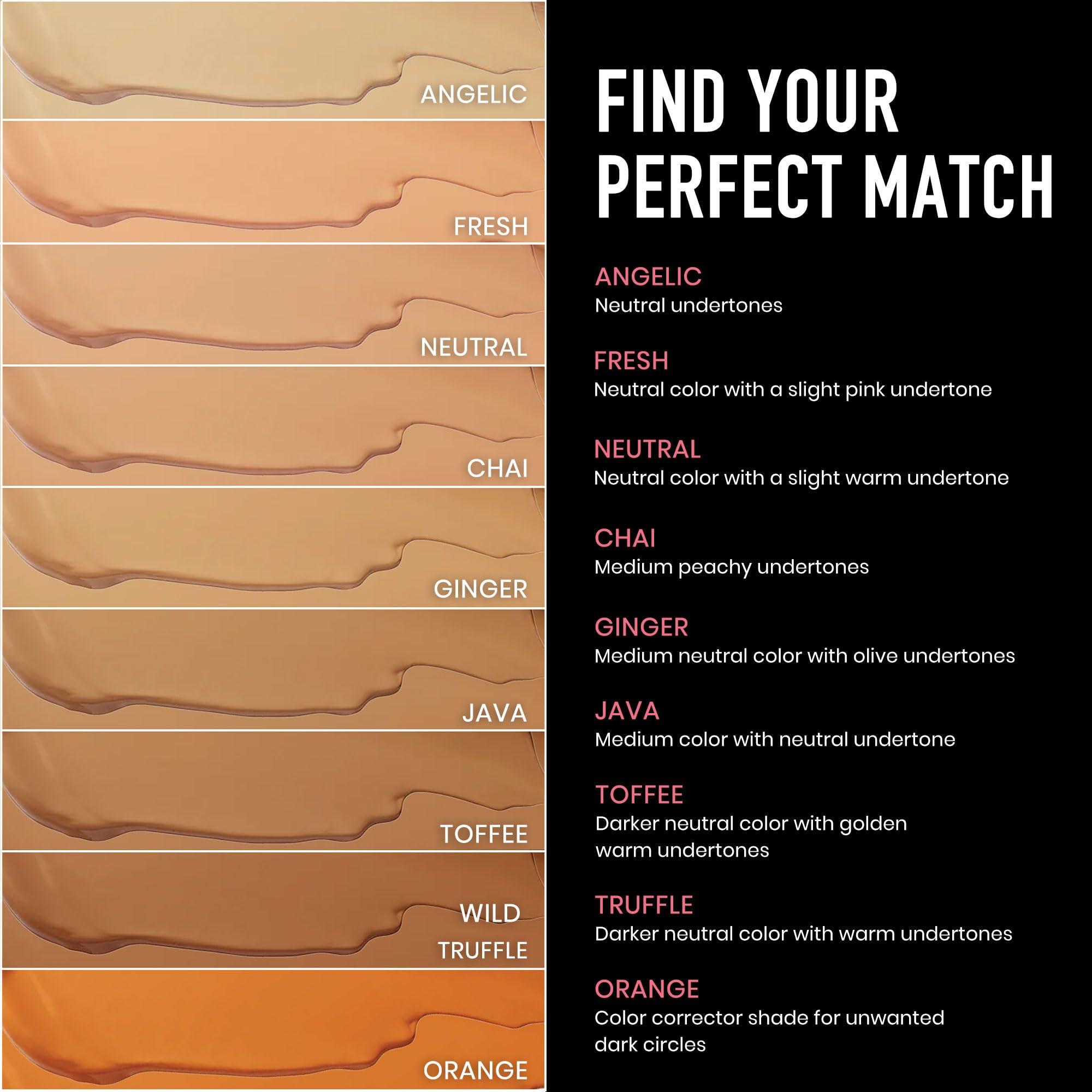 Frankie Rose Cosmetics Frankie Rose Cosmetics Our Lil' Secret Concealer Sweat-Proof & Matte Under Eye Concealer, Long Lasting Full Coverage For Fine Lines, Dark Circles & Hide Imperfections - Chai