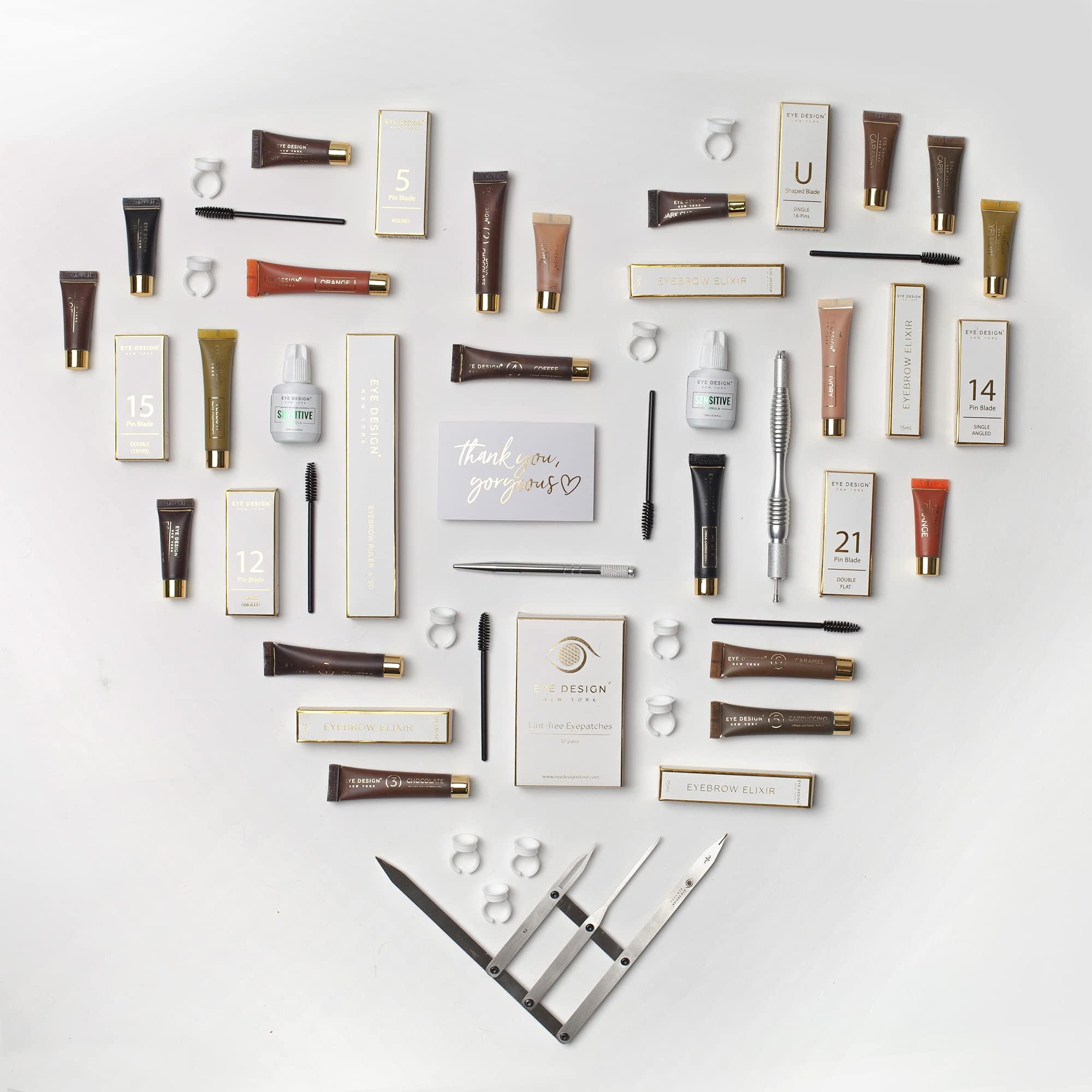 Eye Design New York Eye Design Microblading Pigment TIGERS EYE 6ml - Used For all Permanent Makeup Procedures, Professional Cosmetic Pigment, Brown Ink For Tattoo, Eyebrow Tattooing Pigment, Powder Ombre