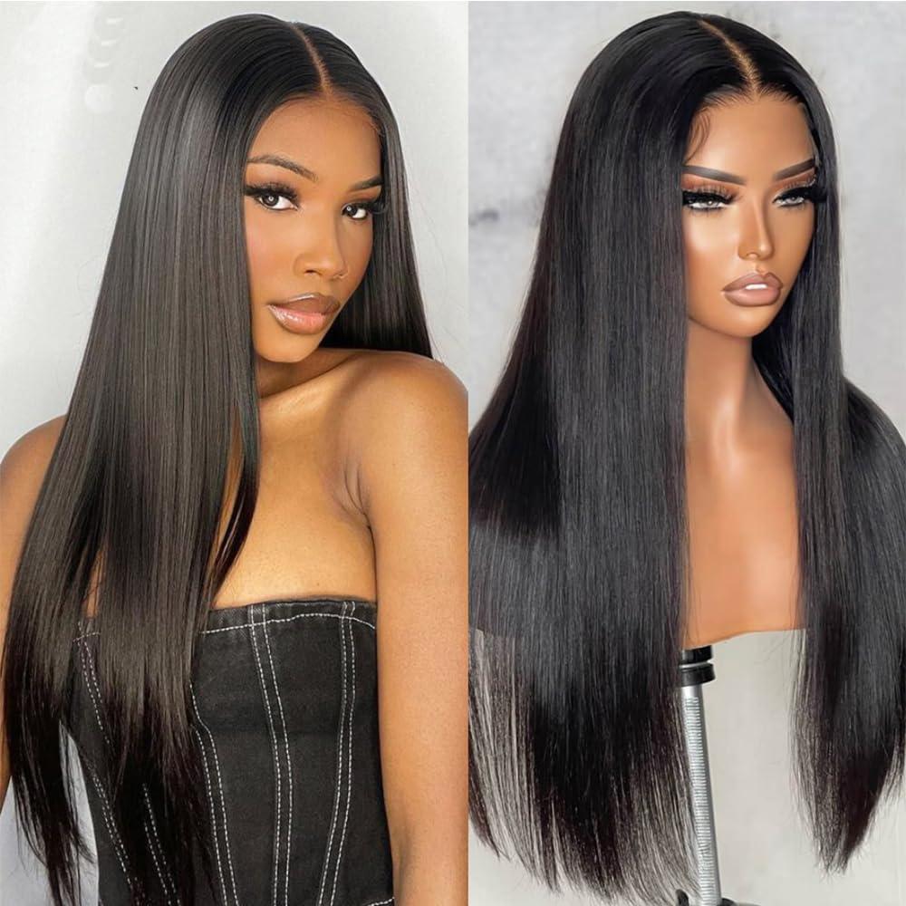 YOUNG BEAUTY YOUNG BEAUTY 5 * 4.5 Silk Top Full Lace Wigs Silky Straight HD Lace Full Lace Human Hair Wig PrePlucked Glueless Silk Base Full Lace Human Hair Wigs for Women 150Density 20inch Natural Color