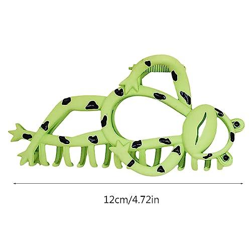mikidoo mikidoo Cartoon Metal Hair Claw Clips Funny Frogs Hair Catch Barrette Large Hair Clips Strong Hold Hair Accessories