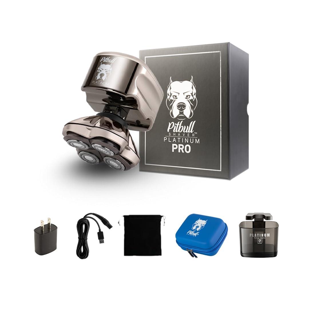 Skull Shaver Skull Shaver Pitbull Platinum Pro:Head Shaver for Men - Bald Head Shavers with Wet/Dry Technology, Ergonomic Design, Travel Lock, and Accessories. Perfect Grooming Kit and Prime Gift for Men