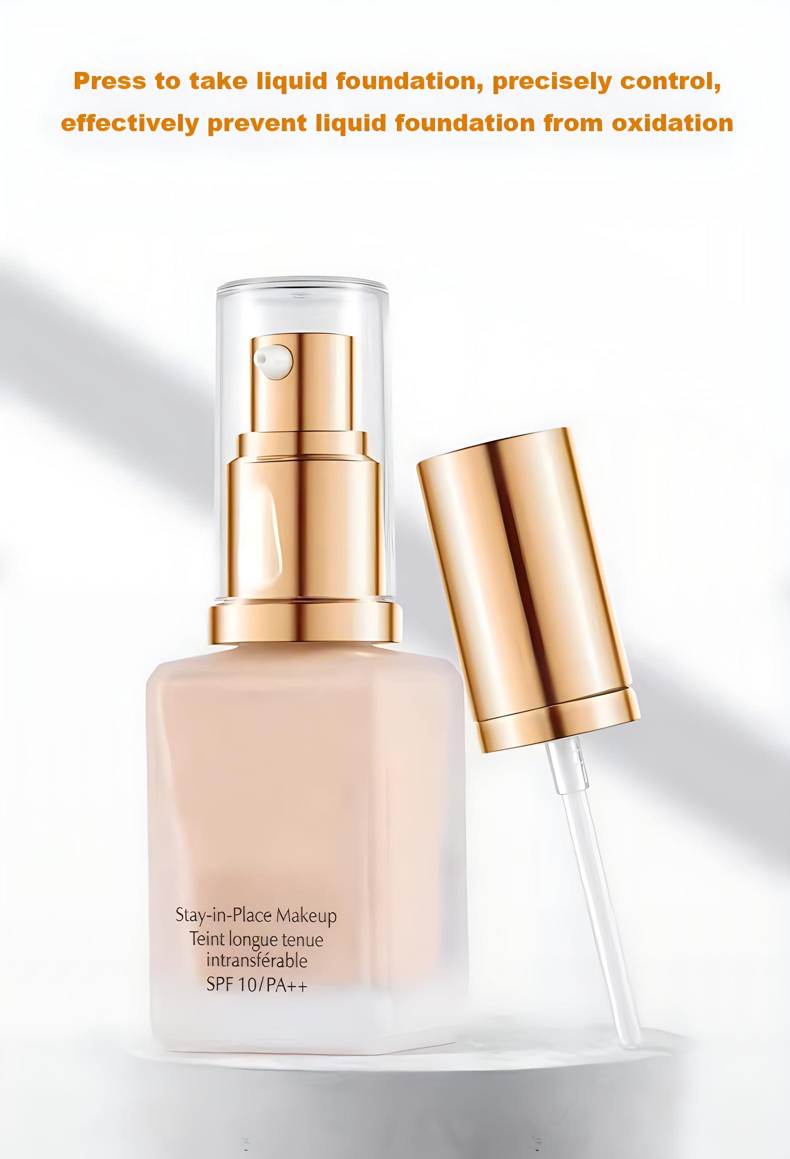 YOFAN 3-Pack Foundation Pump for Double Wear Foundation Golden