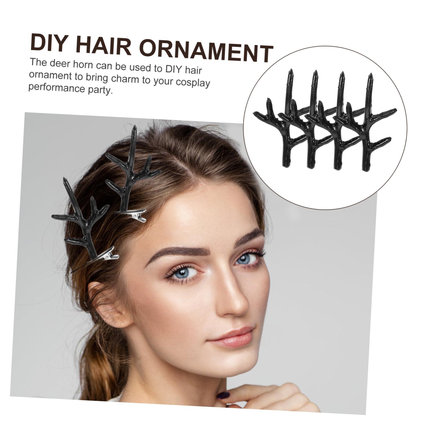 WRITWAA WRITWAA Realistic Deer Horn Plastic Headband Set Diy Deer Antlers for Christmas Halloween Unique Antler Headpiece