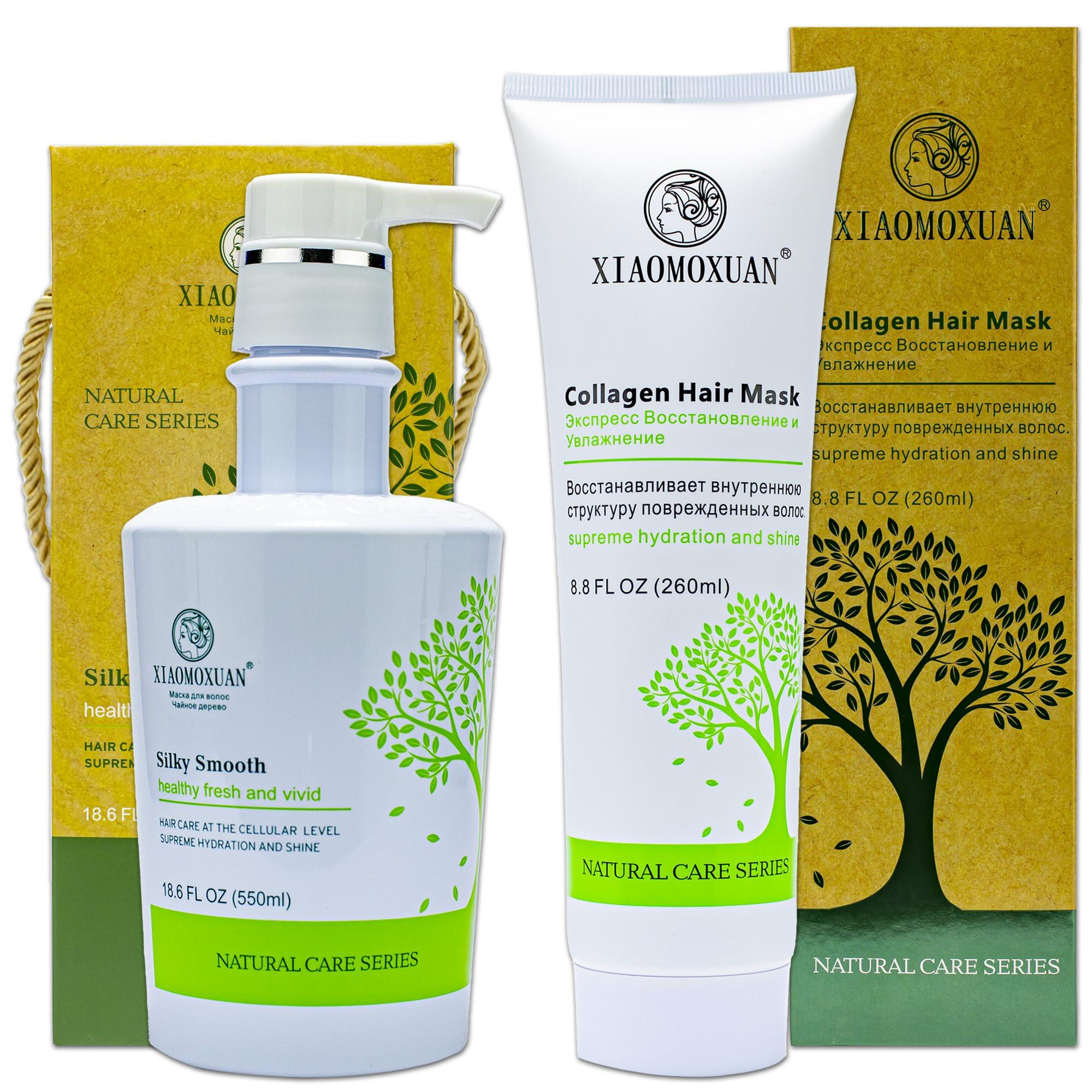 Xiaomoxuan Xiaomoxuan Tea Tree Hair Masque - Intensive Hydration and Collagen Treatment for Dry, Damaged Hair and Scalp Care