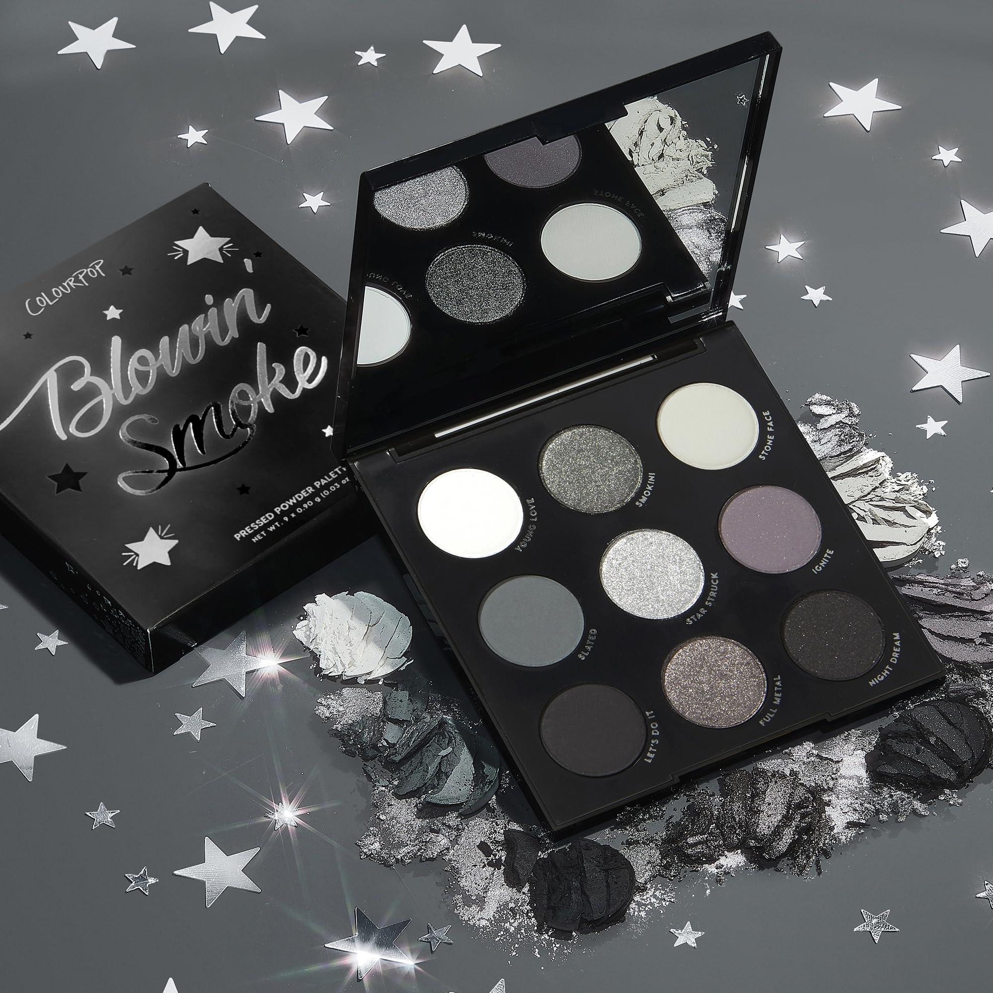 Colourpop ColourPop Blowin\' Smoke Eyeshadow Palette - Silver Eyeshadow and Smokey Eye Eyeshadow Palette with Metallic and Matte Finishes - High-Pigment Eye Makeup with a Long-Wearing Formula (0.3 oz)