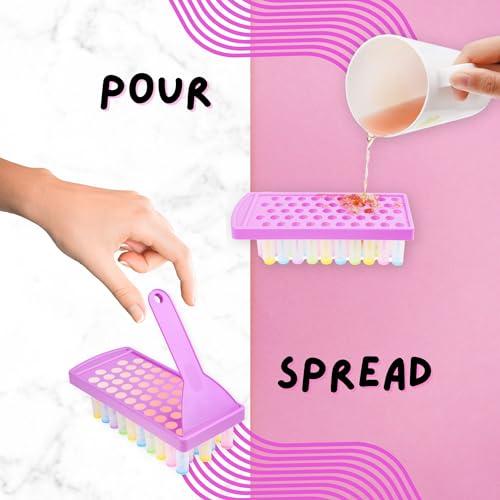 Kare Kind Lip Balm Filling Tray and Spatula Set - For 15mm Lip Balm Tubes ONLY - Instantly Fills 50 Standard 3/16 oz (5.5ML) with 15mm width Tubes