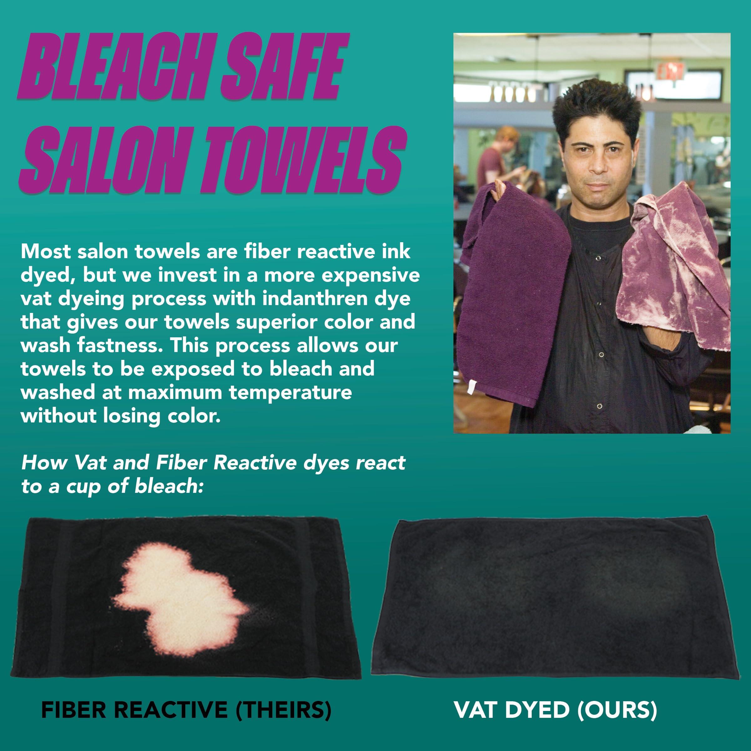 Arkwright LLC Arkwright Bleach Proof Salon Towels Bulk - Case of 180 - Highly Absorbent, 100% Cotton, Quick Dry Spa Face Towel for Hair Stylist, Barber, Pedicure, and Esthetician, 16 x 27 in, Hunter Green