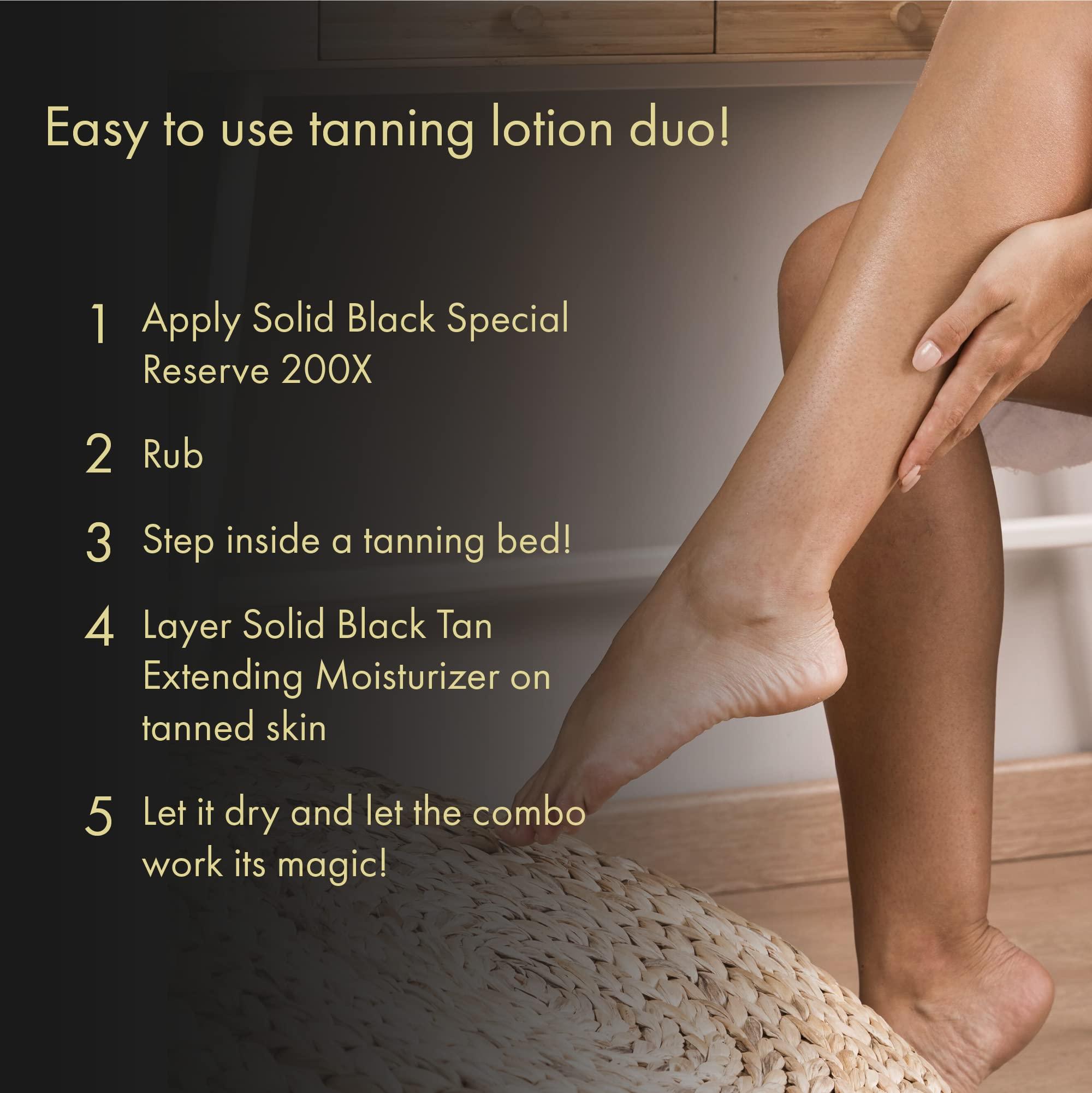 Millennium Tanning Products Millennium Tanning Solid Black 200X Tanning Lotion & Tan Extender Lotion, 13.50 & 18.25 Fluid Ounces