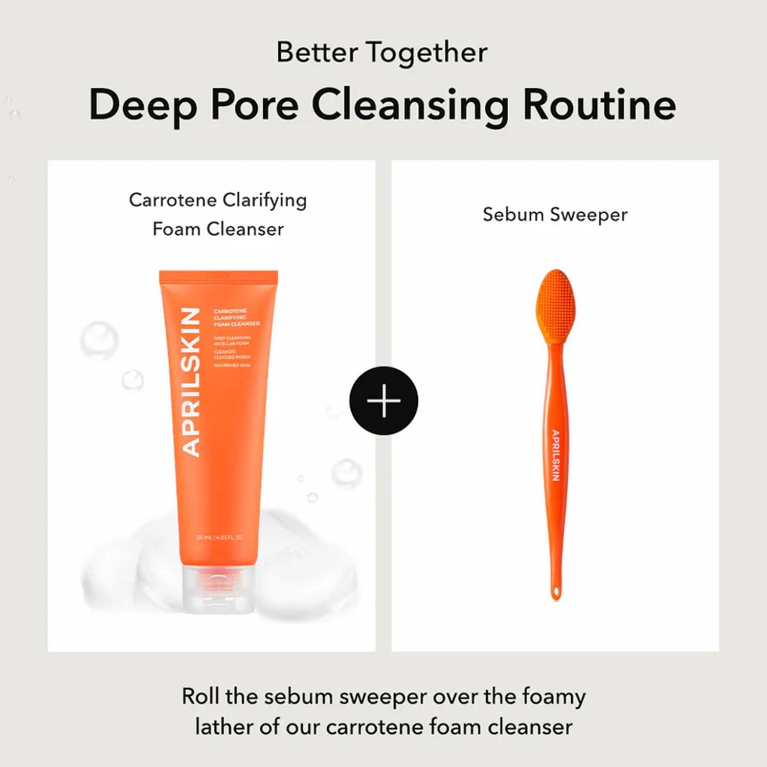 Aprilskin APRILSKIN Pore Cleansing Facial Silicone Brush | for Blackheads Removal & Face Scrubber | Gentle Exfoliation | Deep Pore Cleaning Massager | Pairs with Aprilskin\'s Carrotene Cleansing Balm