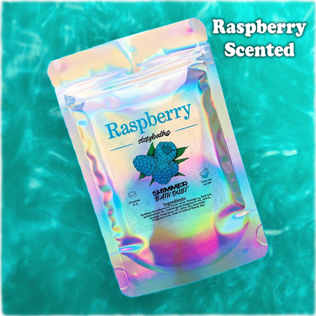Stsfybaths Stsfybaths Raspberry Shimmer Bath Bomb in A Bag - Handmade Scented Bath Bombs for Women,Kids and Men - Bulk Bathbomb Fizzies Perfect for Boys and Girls All Ages (Small, Turquoise)
