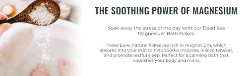 Natural Elephant Natural Elephant Dead Sea Magnesium Bath Flakes | 8 oz Travel Size (227g) | Pure Magnesium Chloride Soak for Body and Foot | Ideal for a Soothing Bath Experience | Alternative to Epsom Salt