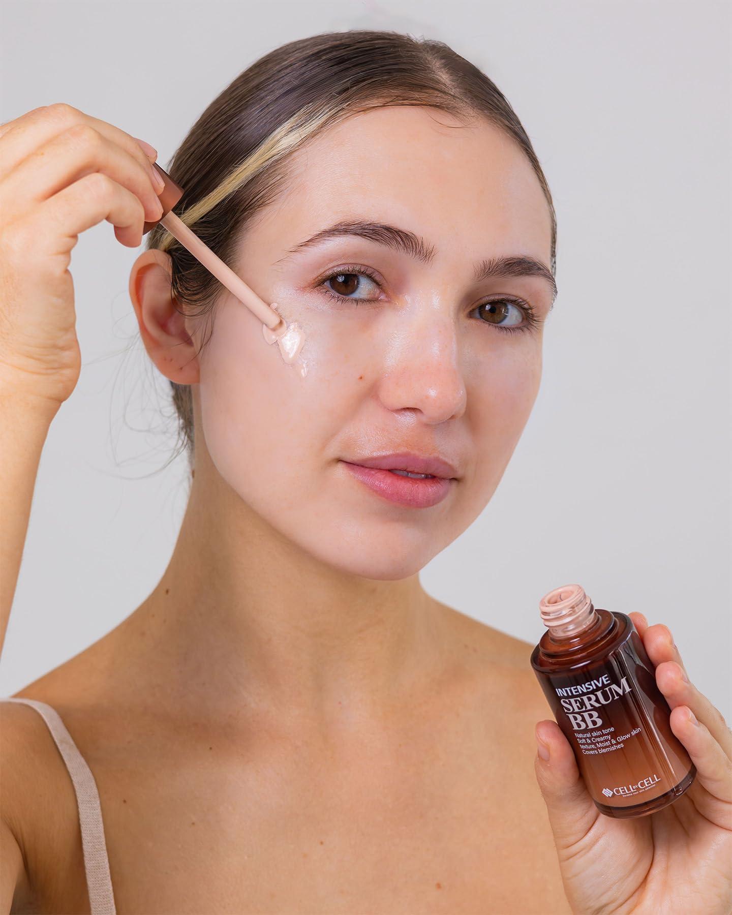 CELLBYCELL Intensive Serum BB | Light, Long-Lasting Coverage Covers Blemishes & SPF34 PA+++ UVB & UVA Protection For All Skin Types | 50ml