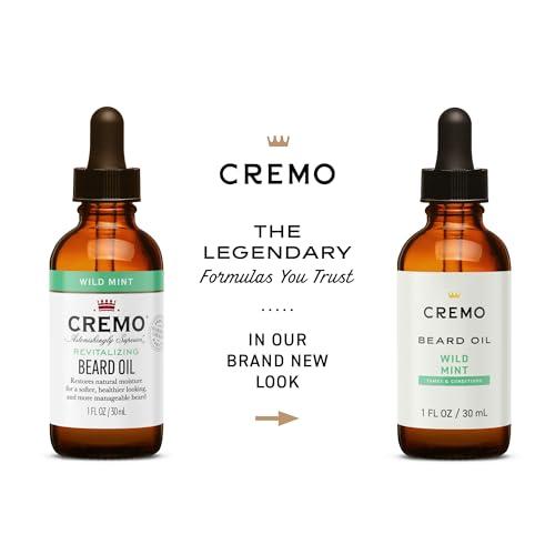 Cremo Cremo Beard Oil, Revitalizing Wild Mint, 1 fl oz - Restore Natural Moisture and Soften Your Beard To Help Relieve Beard Itch