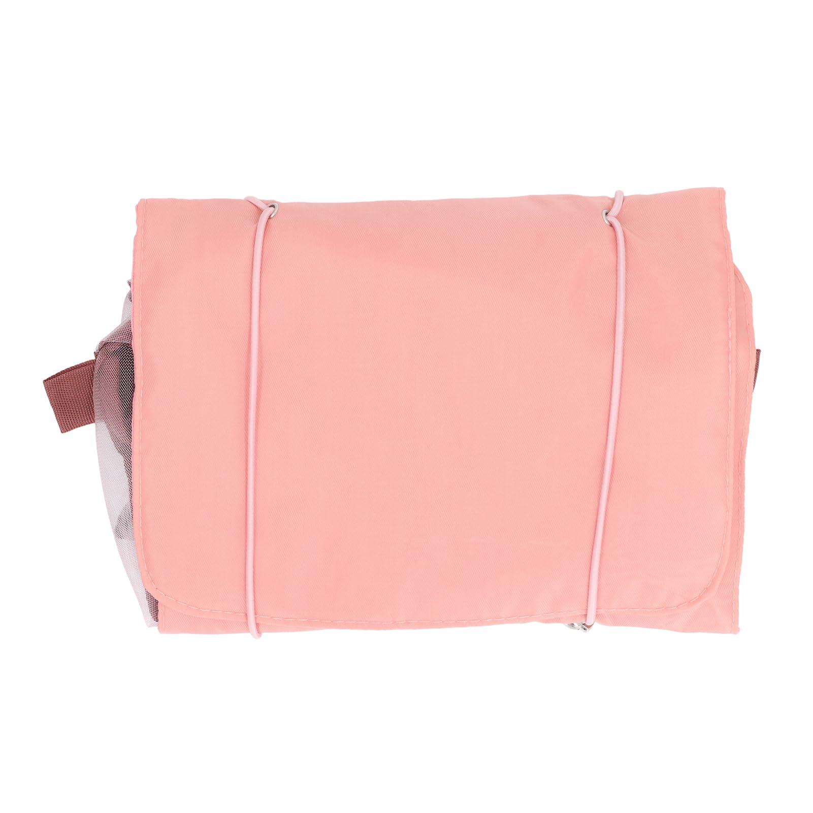 ZJchao Foldable 4 in 1 Makeup Bags, Cosmetic Bag Removable Compartments Mesh Bags Roll Up Toiletry Bag Portable Travel Organizer