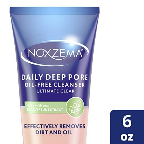 Noxzema Noxzema Ultimate Clear Daily Deep Pore Oil-Free Cleanser for Soft, Smooth Skin - Noxzema Daily Face Wash for Women and Men, Noxzema Facial Cleanser for Acne Prone Skin, 6 Oz Ea (Pack of 2)