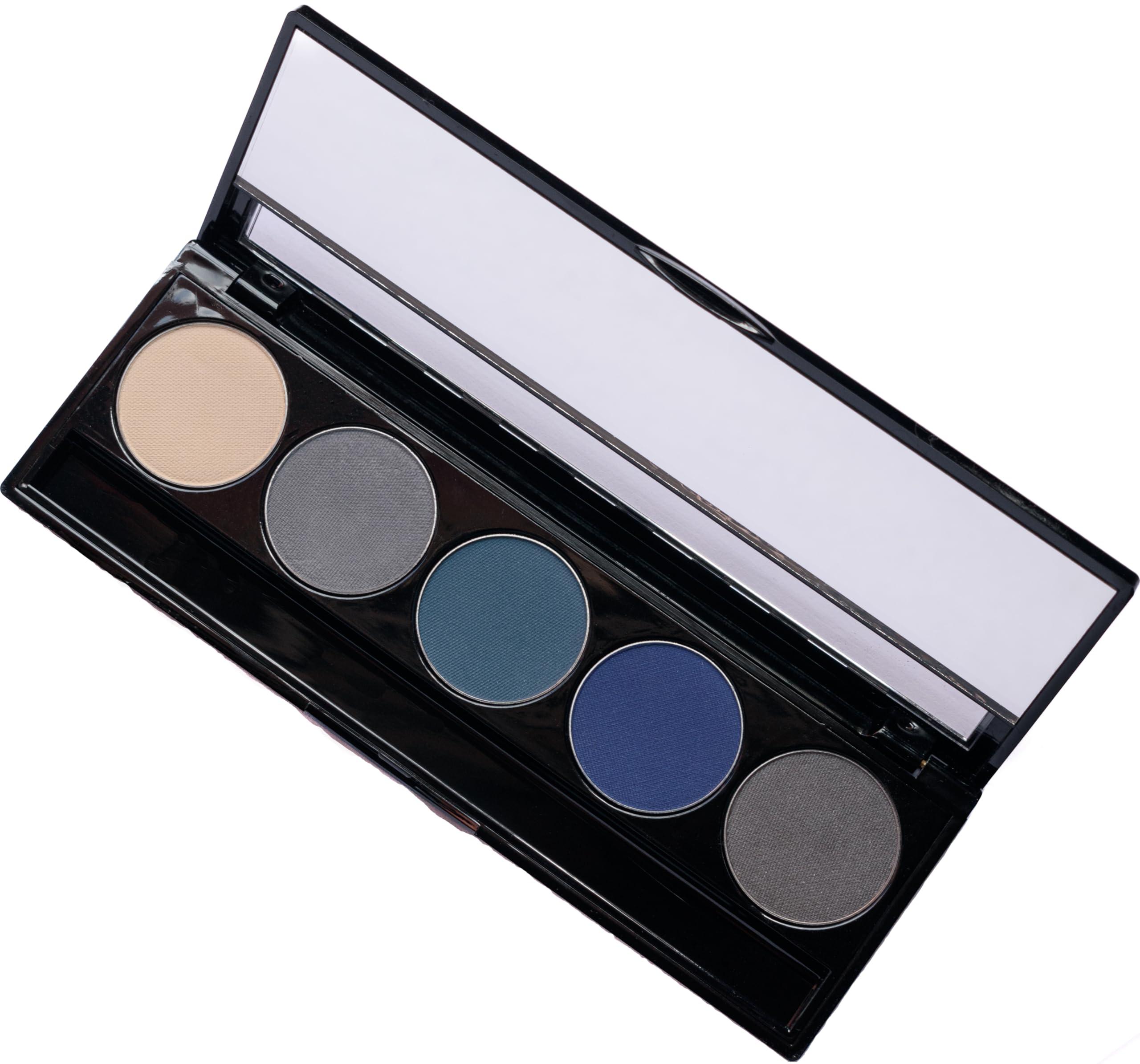 Pure Ziva Pure Ziva Matte Blue & Silver Vegan Eyeshadow Palette; Talc, Paraben & Cruelty Free