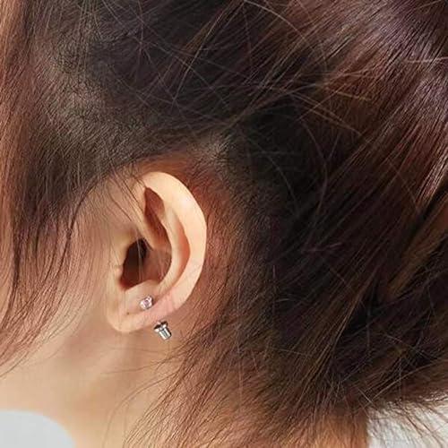 SugarTang SugarTang Ear Piercing Kit | Disposable Ear Piercing Gun Kit Made in 316L Surgical Stainless Steel with 4mm - 4prong Cubic Zirconia | At Home Self Piercing Kit with Earrings Studs