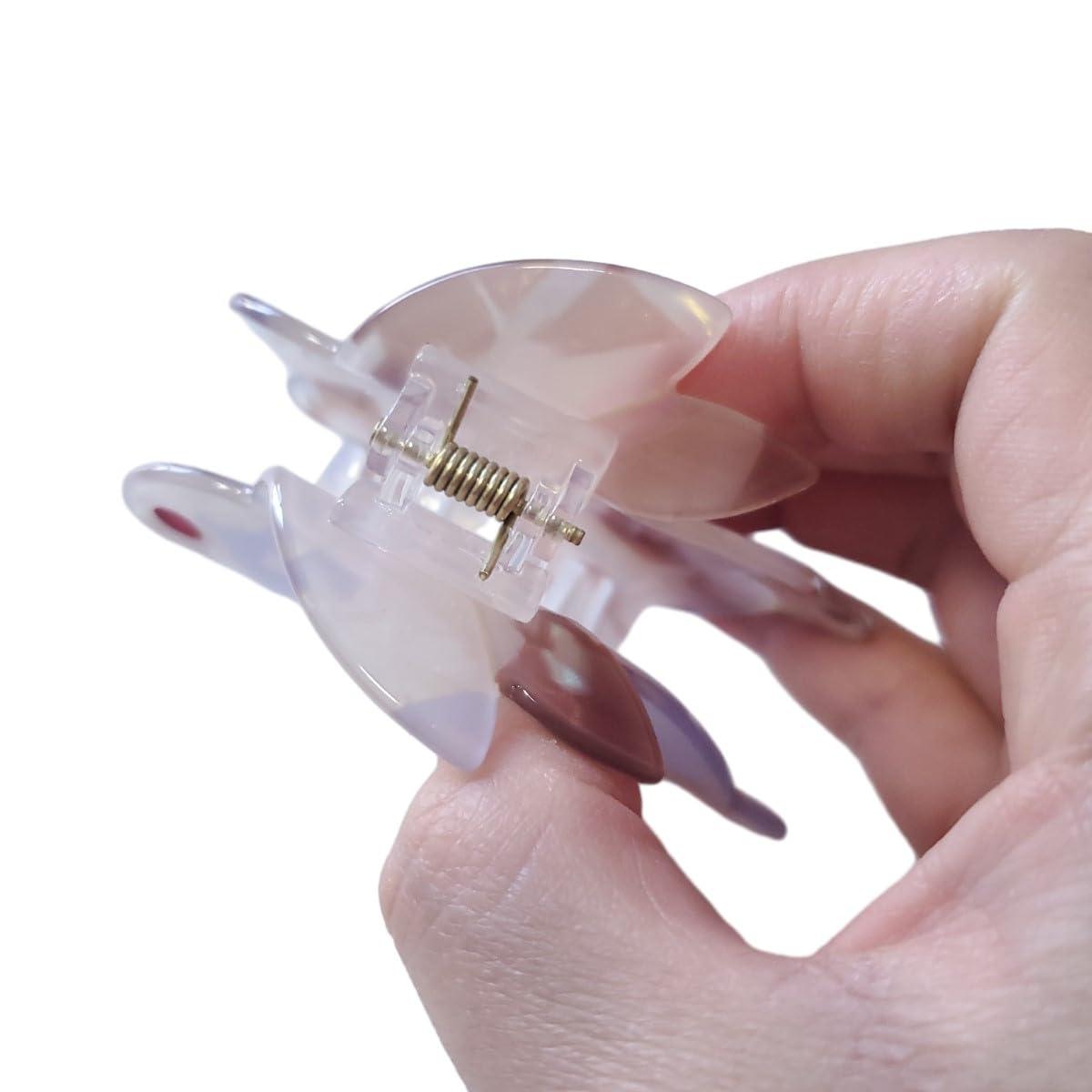 OMG Decor Cute Bunny Hair Clip,Acetate Hair Claw,Small Hair Clips for Women,Brown