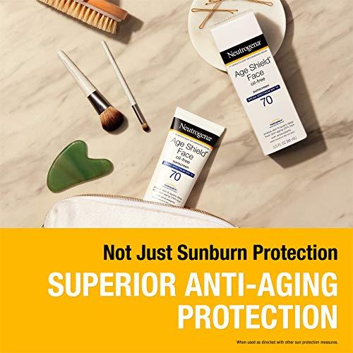 Neutrogena Neutrogena Age Shield Anti-Oxidant Face Lotion Sunscreen with Broad Spectrum SPF 70, Oil-Free & Non-Comedogenic Moisturizing Sunscreen to Prevent Signs of Aging, 3 fl. oz
