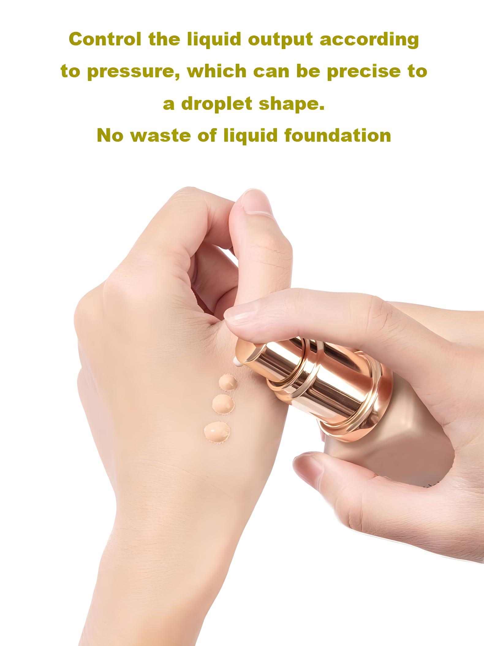 YOFAN 3-Pack Foundation Pump for Double Wear Foundation Golden