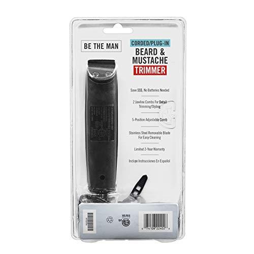 Conair ConairMAN Beard Trimmer for Men Includes Nose and Ear Hair Trimmer and 5-Position Comb Attachment, 4 piece Men\'s Grooming Kit, Corded