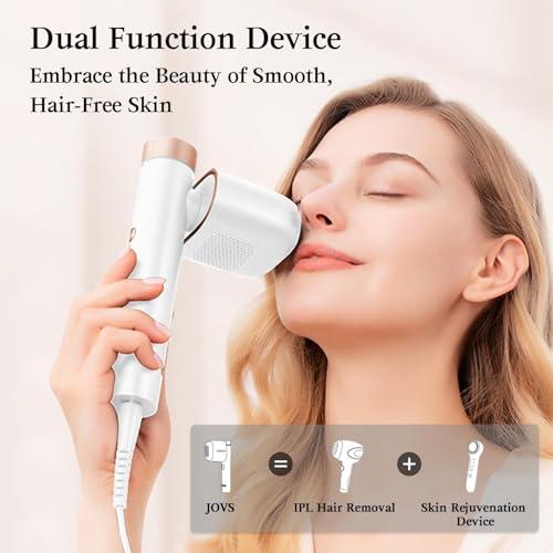 JOVS JOVS Laser Hair Removal, [24J Energy] IPL Hair Removal for Women and Men, 37F Painless Sapphire Ice-Cooling Tech, 6 Modes for Whole Body Hair Removal Device, 2 in 1 Skin Rejuvenation, 330 Rotation