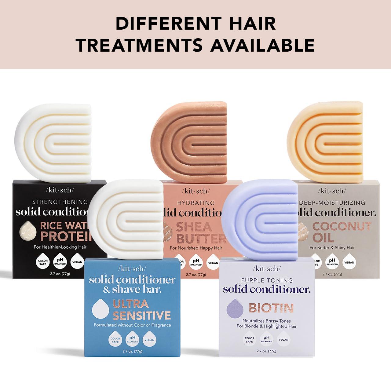 Kitsch Kitsch 2-in-1 Conditioner Bar & Shave Bar for Sensitive Scalp & Skin and Rice Shampoo Bar with Discount