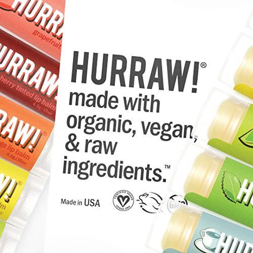 HURRAW! Hurraw! Mint Lip Balm, 2 Pack: Organic, Certified Vegan, Cruelty and Gluten Free. Non-GMO, 100% Natural Ingredients. Bee, Shea, Soy and Palm Free. Made in USA