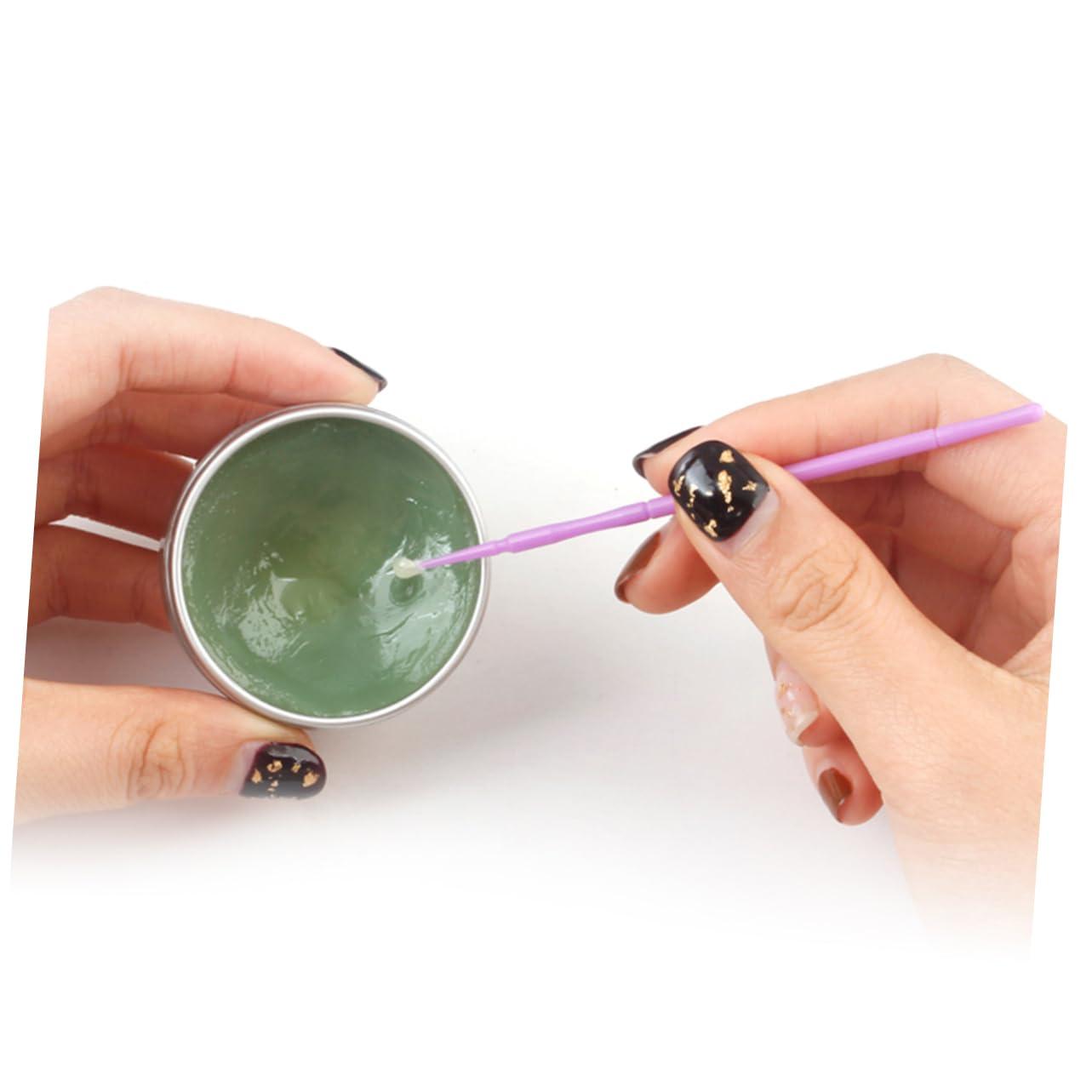 Outanaya Outanaya 400pcs Micro Applicator Brush Disposable Makeup Tools Miniature Painting Brushes Excellent Makeup Tools Facial Tools Gel Kit Remover Eyelash Swabs Eyelash Extension Swabs Purple