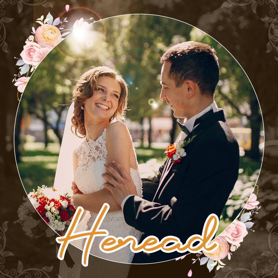 HEREAD HEREAD 2 Tiers Bridal Wedding Veil 118\" Long 118\" Width Cathedral Length Bride Tulle Hair Accessoies with Comb and Cute Edge (Ivory)