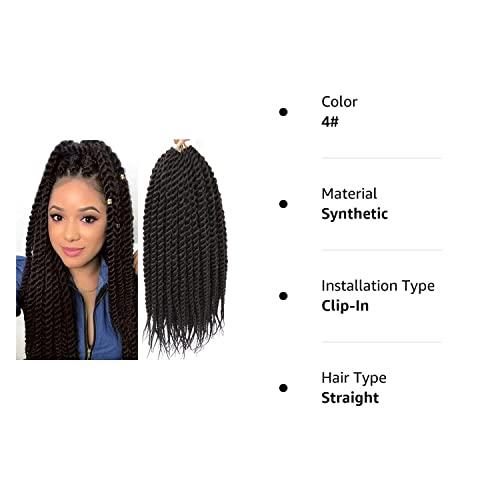 Admutty Havana Twist Crochet Hair 6 Packs 22 inch Crochet Braids Senegalese Twist crochet Hair Jumbo Havana Twist Crochet Braids(4#)