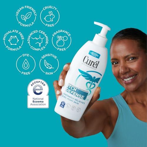 Curel Curel Itch Defense Calming Body Lotion, Moisturizer for Dry, Itchy Skin, Body and Hand Lotion, with Advanced Ceramide Complex, Pro-Vitamin B5, Shea Butter, 13 Oz, Pack of 3
