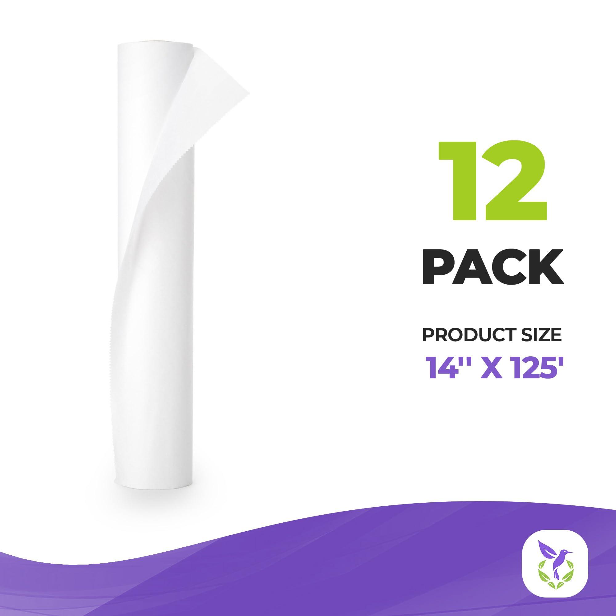 AMZ Medical Supply AMZ White Medical Table Paper. 12 Rolls of Exam Table Paper 14 inch x 125 Feet. Crepe Paper for exam Tables. Strength, Protection and Cleanliness. Great for Healthcare Needs.